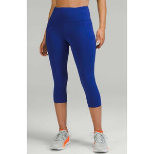 Lululemon Fast and Free High-Rise Crop 19" Leggings Blue, size 6